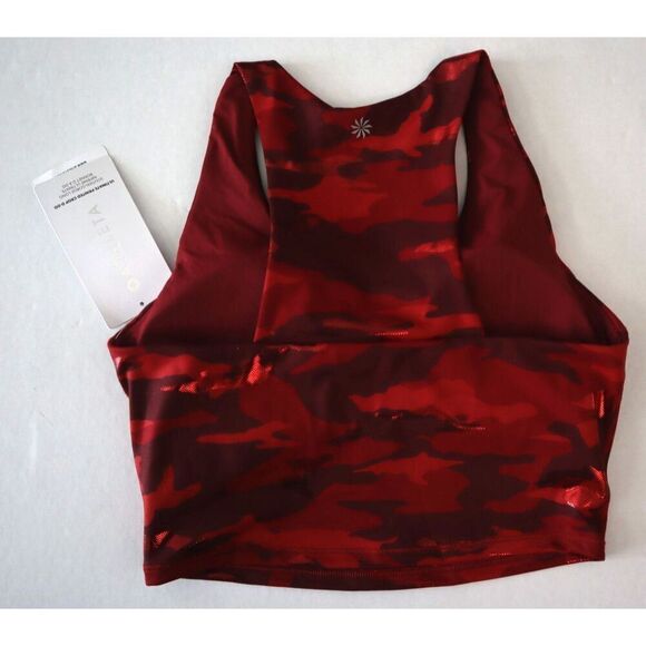 Athleta 984617-00-2 Women's Sz XS Red Luxe Camo Ultimate Printed Crop Top D-DD - Picture 2 of 8